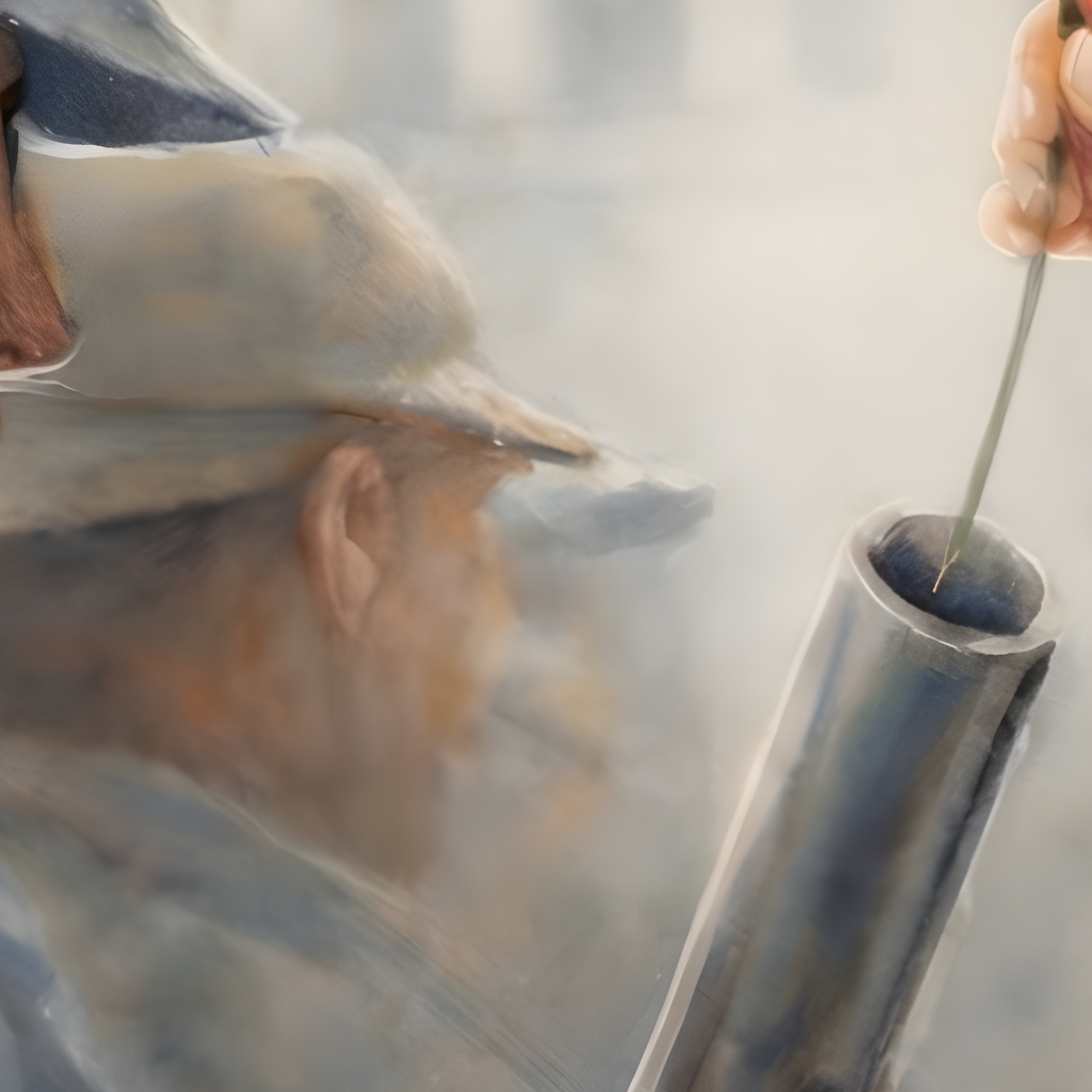 Detail of A Quiet Stand — close-up portrait in a civic protest watercolor fine art print from The Democracy Collection
